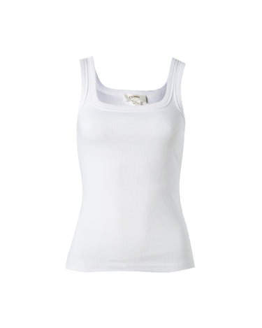 Ceres Life Zaeli Contour Rib Tank White